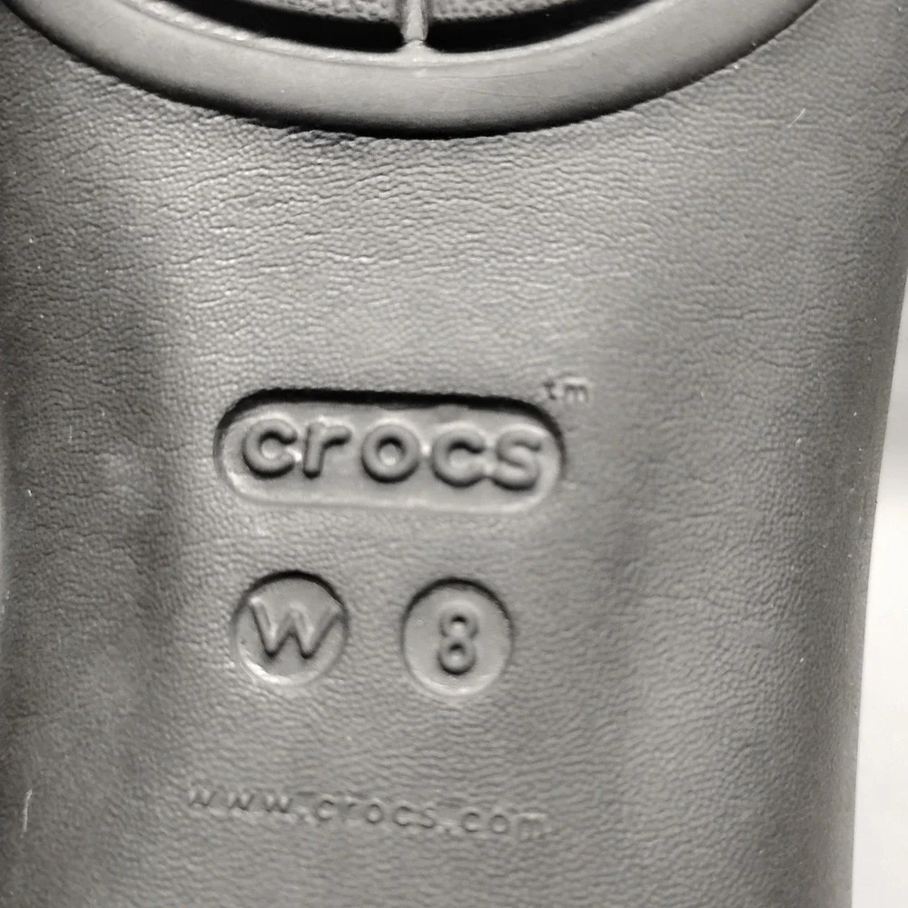 Crocs Womens Sienna Flat Black Comfort Ballet Shoes Size 8